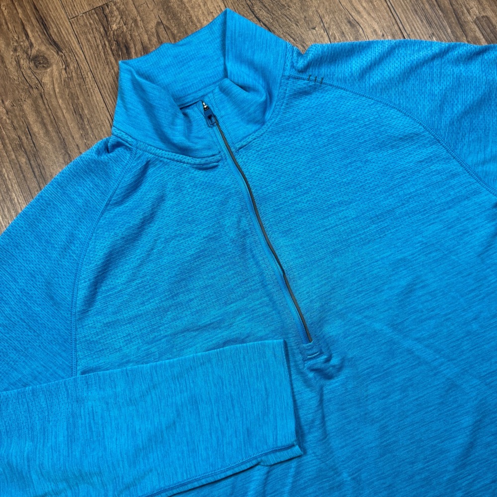 Lululemon Metal Vent Tech 1/2 Zip 2.0 Mens XL Blue Heather Pullover Athleisure